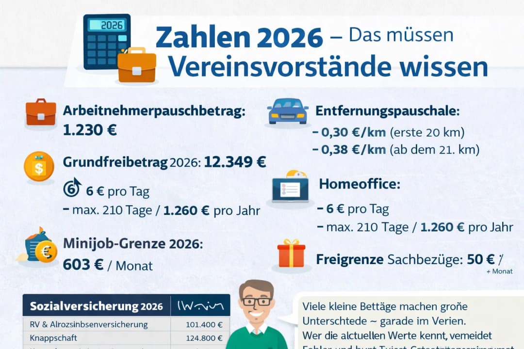 Zahlen 2026 – Das müssen Vereinsvorstände wissen